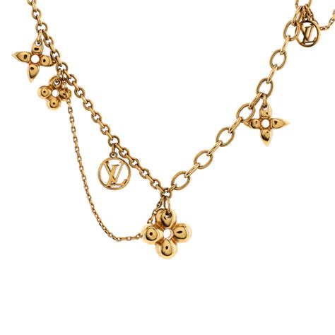 louis vuitton blooming supple necklace gold metal|Blooming Supple Necklace S00 .